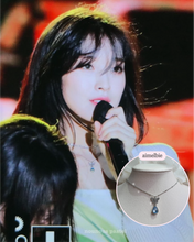 Load image into Gallery viewer, Dreamy Butterfly Semi-Choker Necklace - Light Blue (Oh My Girl Arin, Mamamoo Solar, STAYC Sieun Necklace)