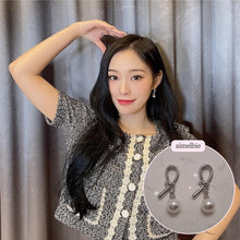 Load image into Gallery viewer, Daily Silver Ribbon Earrings (IVE Wonyoung, Yujin, STAYC Sieun, Oh My Girl Hyojung, Seunghee Earrings)