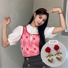 Load image into Gallery viewer, Darling Rose Earrings (G-idle Miyeon, Woo!ah! Nana, STAYC J Earrings)