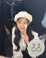 Load image into Gallery viewer, Diamond and Gold Ring Earrings (STAYC Isa, fromis_9 Chaeyoung Earrings)