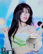 Load image into Gallery viewer, Dreamy Butterfly Semi-Choker Necklace - Light Blue (Oh My Girl Arin, Mamamoo Solar, STAYC Sieun Necklace)