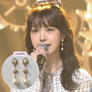 Minerva Earrings - Gold version (IVE Wonyoung, IVE Yujin, fromis_9 Nakyung, Bravegirls Yujeong Earrings)