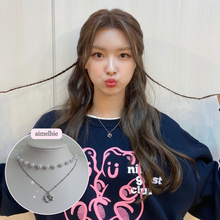 Load image into Gallery viewer, Pretzel Layered Pearl Choker Necklace - Silver ver. (Momoland Jooe Necklace)