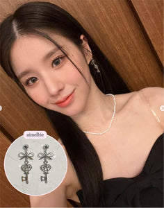 Sweet Silver Key Earrings (LOONA Heejin, Billlie Haruna Earrings)