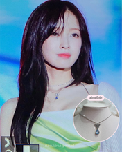 Load image into Gallery viewer, Dreamy Butterfly Semi-Choker Necklace - Light Blue (Oh My Girl Arin, Mamamoo Solar, STAYC Sieun Necklace)