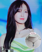 Load image into Gallery viewer, Dreamy Butterfly Semi-Choker Necklace - Light Blue (Oh My Girl Arin, Mamamoo Solar, STAYC Sieun, J Necklace)