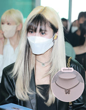 Load image into Gallery viewer, Silver Butterfly Chain Choker Necklace (Dreamcatcher Yoohyeon, HATFELT Yeeun necklace)