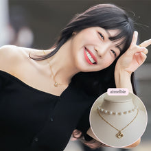 Load image into Gallery viewer, Pretzel Layered Pearl Choker Necklace - Gold ver. (Red Velvet Joy Necklace)