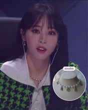 Load image into Gallery viewer, Rose and Tassel Choker Necklace - Silver (Red Velvet Wendy, Woo!ah! Nana, Mamamoo Moonbyul, STAYC Sumin Necklace)