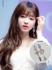 Luna Lullaby Earrings - Silver (Oh My Girl YooA, Dreamcatcher Jiu Earrings)