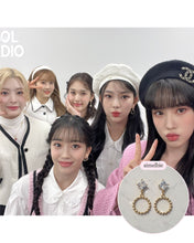 Load image into Gallery viewer, Diamond and Gold Ring Earrings (STAYC Isa, fromis_9 Chaeyoung Earrings)