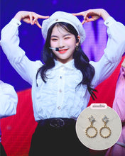 Load image into Gallery viewer, Diamond and Gold Ring Earrings (STAYC Isa, fromis_9 Chaeyoung Earrings)