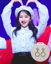 Load image into Gallery viewer, Diamond and Gold Ring Earrings (STAYC Isa, fromis_9 Chaeyoung Earrings)