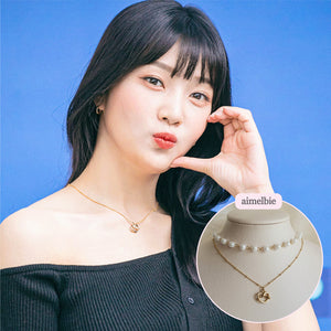Pretzel Layered Pearl Choker Necklace - Gold ver. (Red Velvet Joy Necklace)