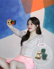 Load image into Gallery viewer, Antique Mint Rose Earrings (G-friend Yerin, Dreamcatcher Gahyun Earrings)