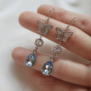 Dreamy Butterfly Earrings - Light Blue