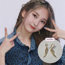 Load image into Gallery viewer, Gold Wing Huggies Earrings (Nature Sohee, ICHILLIN&#39; Chowon Earrings)