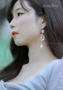 Luna Lullaby Earrings - Silver (Oh My Girl YooA, Dreamcatcher Jiu Earrings)