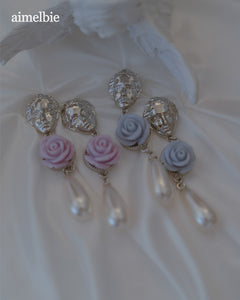 Aphrodite Series - The Rose Garden Earrings (Violet ver.)