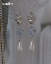 Load image into Gallery viewer, Aphrodite Series - The Rose Garden Earrings (Light Blue ver.)