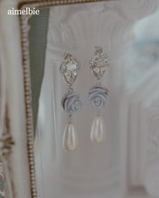 Load image into Gallery viewer, Aphrodite Series - The Rose Garden Earrings (Light Blue ver.)