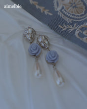 Load image into Gallery viewer, Aphrodite Series - The Rose Garden Earrings (Light Blue ver.)