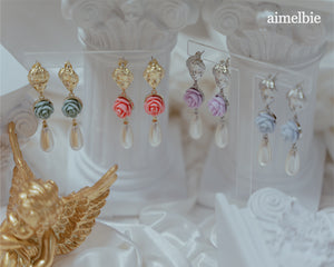 Aphrodite Series - The Rose Garden Earrings (Light Blue ver.)