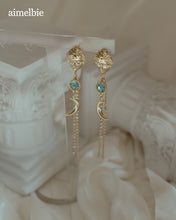 Load image into Gallery viewer, Aphrodite Series - Under the Moonlight Earrings (Aqua ver.)