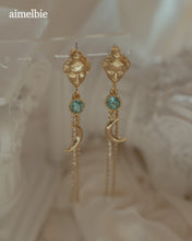 Load image into Gallery viewer, Aphrodite Series - Under the Moonlight Earrings (Aqua ver.)