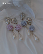 Load image into Gallery viewer, Aphrodite Series - The Rose Garden Earrings (Light Blue ver.)