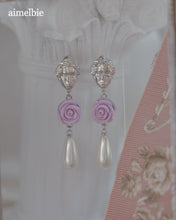 Load image into Gallery viewer, Aphrodite Series - The Rose Garden Earrings (Violet ver.)