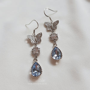 Dreamy Butterfly Earrings - Light Blue