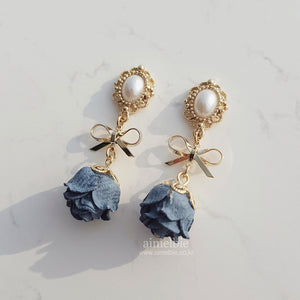 Rustic Blue Flowers Earrings (Dreamcatcher Handong Earrings)