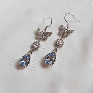 Dreamy Butterfly Earrings - Light Blue