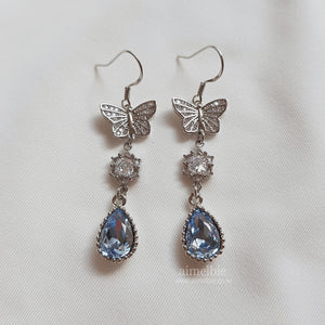 Dreamy Butterfly Earrings - Light Blue