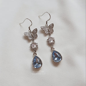 Dreamy Butterfly Earrings - Light Blue