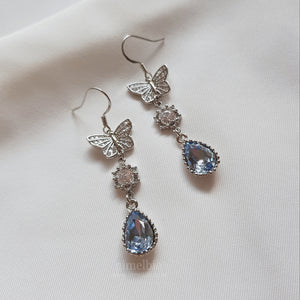 Dreamy Butterfly Earrings - Light Blue