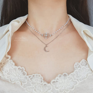 Art Nouveau Moon - necklace ('Nevertheless' Hyeji Yang, Kep1er Hikaru Necklace)