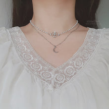 Load image into Gallery viewer, Art Nouveau Moon - necklace (&#39;Nevertheless&#39; Hyeji Yang, Kep1er Hikaru Necklace)