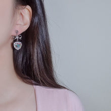 Load image into Gallery viewer, Rainbow Heart and Ribbon Earrings (STAYC Isa, Lovelyz Jiae Earrings)