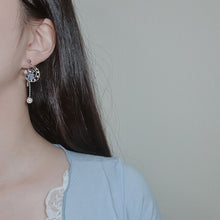 Load image into Gallery viewer, Bear On The Moon Earrings - Blue