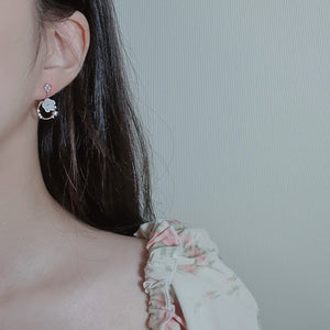 Baby Cherry Blossom Earrings - White