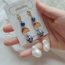 Load image into Gallery viewer, The Blue Pottery Art Earrings