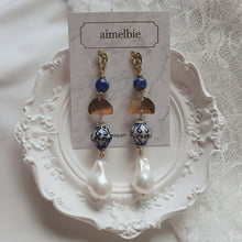 Load image into Gallery viewer, The Blue Pottery Art Earrings