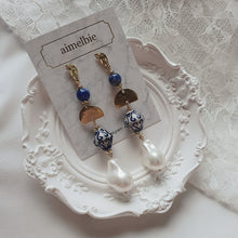 Load image into Gallery viewer, The Blue Pottery Art Earrings