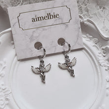 Load image into Gallery viewer, Baby Angel Huggies Earrings - Silver ver. (KISS OF LIFE Belle, H1-Key Hwiseo Earrings)