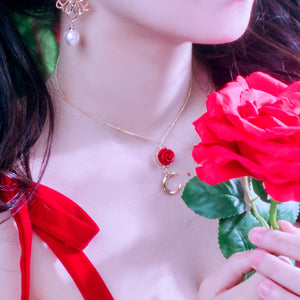 Moonlight in the Rose Garden Semi Choker Necklace