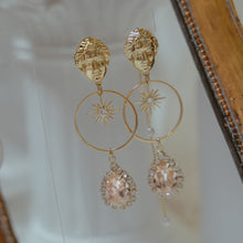 Load image into Gallery viewer, Aphrodite Series - Champagne Pink Starlight Earrings