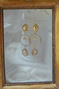 Aphrodite Series - Champagne Pink Starlight Earrings