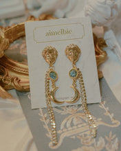 Load image into Gallery viewer, Aphrodite Series - Under the Moonlight Earrings (Aqua ver.)